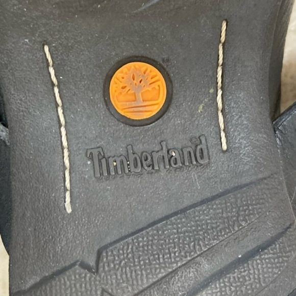 Timberland Women's Black Leather Slip-On Sandals Size 9.5 🌴 - Picture 9 of 9